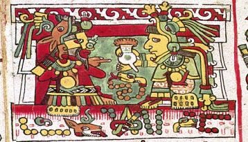 mixtec nobles enjoying a cup of xocolatl 